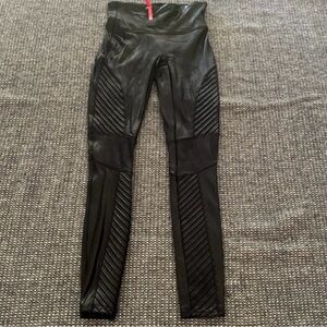 SPANX Black Faux Leather Leggings